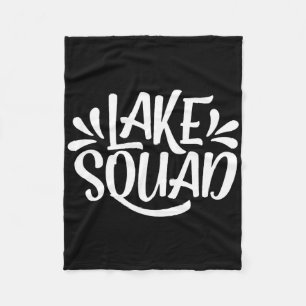 Lake Squad Vacation Camping Life Family Matching L Fleece Blanket