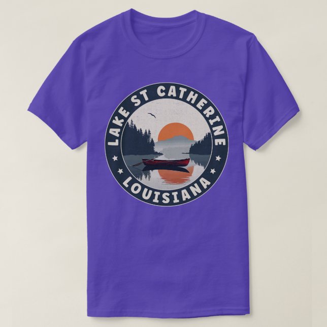 Lake St Catherine Louisiana Sunset TShirt (Design Front)