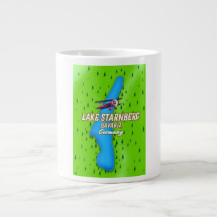 Lake Starnberg Bavaria Germany travel poster Large Coffee Mug