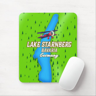 Lake Starnberg Bavaria Germany travel poster Mouse Pad