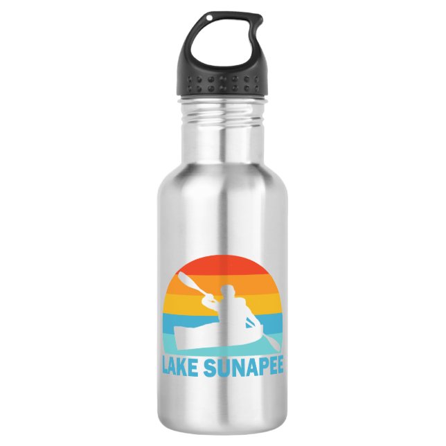 Lake Sunapee New Hampshire Kayak 532 Ml Water Bottle (Front)