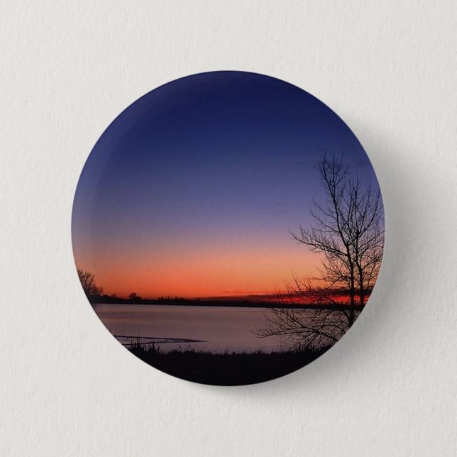 Lake Sunrise 6 Cm Round Badge (Front)