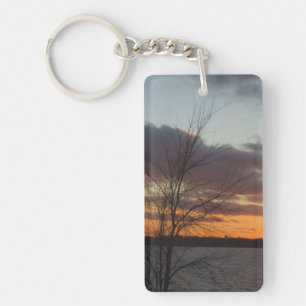 Lake Sunset Acrylic Keychain
