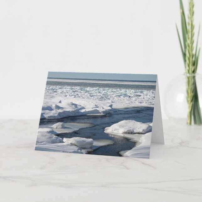 Lake Superior Blue Ice, Upper Peninsula Card (Front)