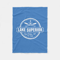 Lake Superior, custom town, name, anchor, paddles