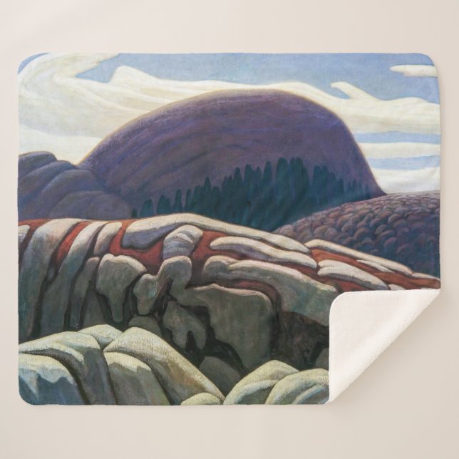 Lake Superior Hill | Lawren Harris | Sherpa Blanket (Front (Horizontal))