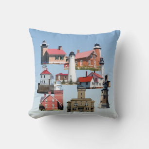 Lake Superior Lighthouses pillow
