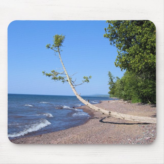 Lake Superior Lonely Tree Mouse Pad (Front)