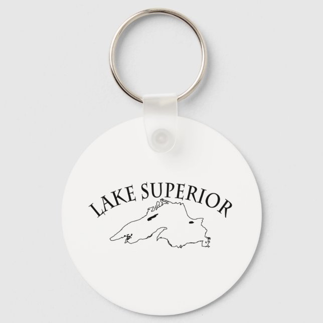 Lake Superior Map Key Ring (Front)