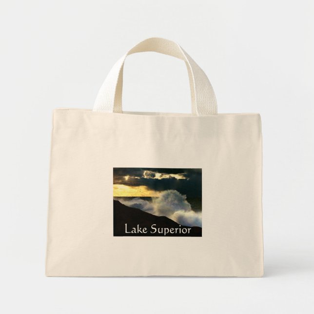 Lake Superior Mini Tote Bag (Front)