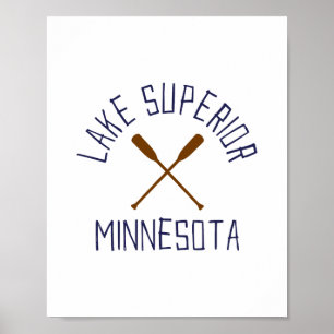 Lake Superior Minnesota Outdoors Vintage Poster