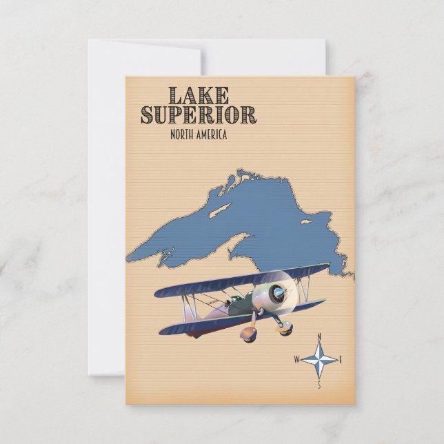 Lake Superior North America map (Front)