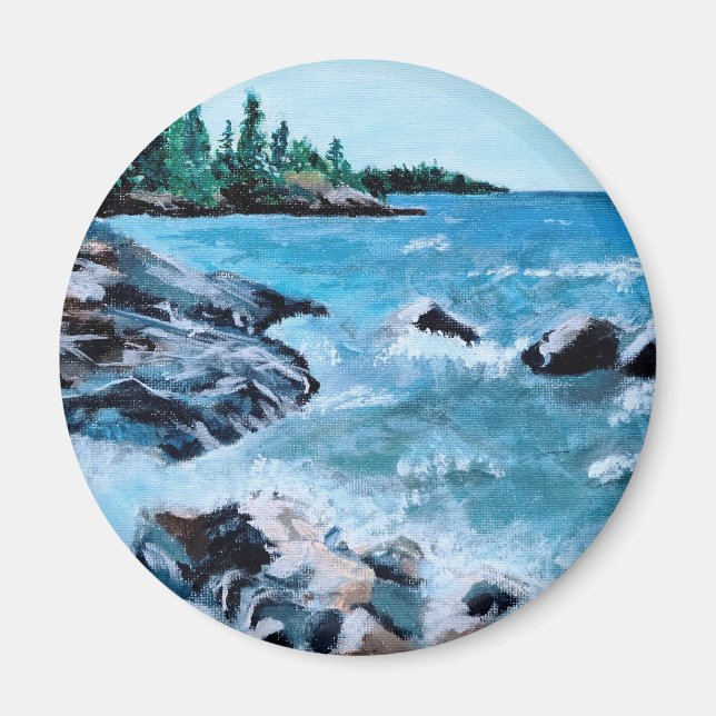 Lake Superior round magnet (Front)