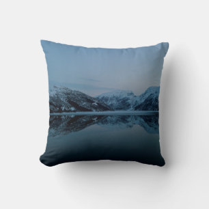 LAKE SURROUNDED BY MOUNTAINS CUSHION