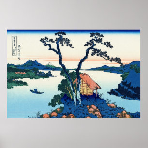 Lake Suwa, by Katsushika Hokusai Poster