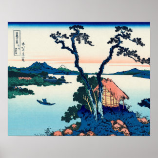 Lake Suwa in Shinano Province Poster