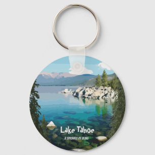 Lake Tahoe A sprinkle of bling California Key Ring