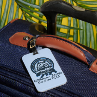 Lake Tahoe Adventure Bear Family Matching Vacation Luggage Tag