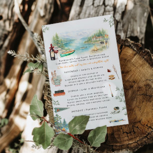 Lake Tahoe Bachelorette Weekend Itinerary  Invitation