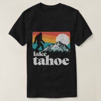 Lake Tahoe Bigfoot Retro Mountain Design