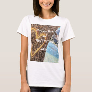 Lake Tahoe Blue Water Tree Heart Love T-Shirt