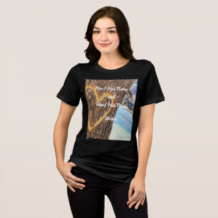 Lake Tahoe Blue Water Tree Heart Love Tri-Blend Shirt