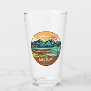 Lake Tahoe Boating Fishing Emblem Glass