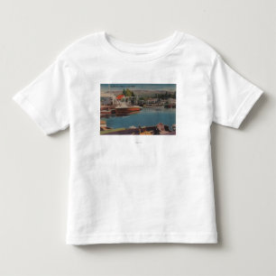 Lake Tahoe, CA - Boat Harbour at Bijou Wooden Toddler T-Shirt