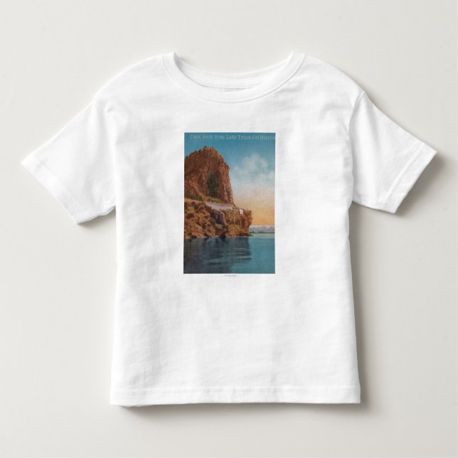 Lake Tahoe, CA - Cave Rock from the Lake View Toddler T-Shirt (Front)