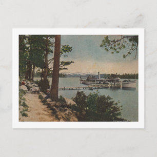Lake Tahoe, CA - Emerald Bay View with Steamer Postcard