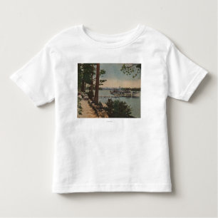Lake Tahoe, CA - Emerald Bay View with Steamer Toddler T-Shirt