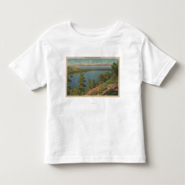 Lake Tahoe, CA - Fallen Leaf Lake and Lake Tahoe Toddler T-Shirt (Front)