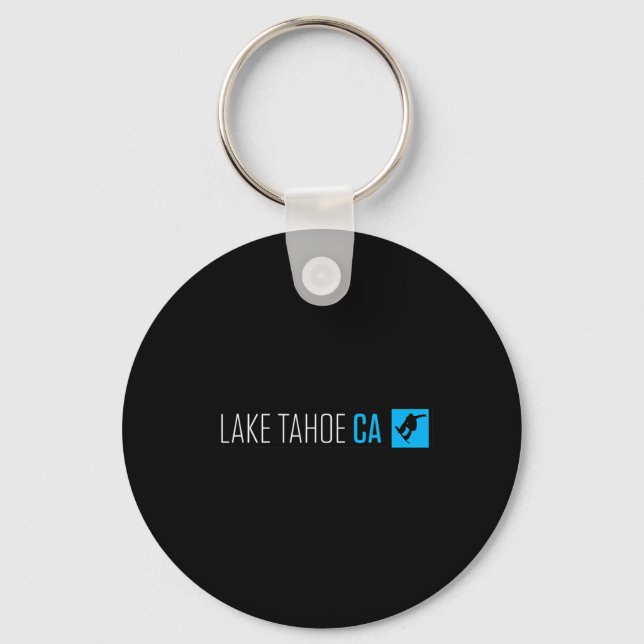 Lake Tahoe Ca Snowboard Box Type  Key Ring (Front)