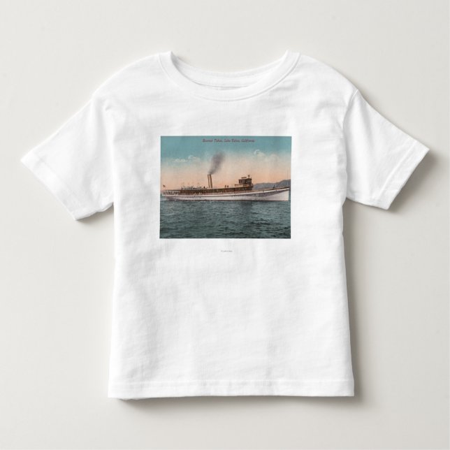 Lake Tahoe, CA - Steamer Tahoe Large Wood Ship Toddler T-Shirt (Front)