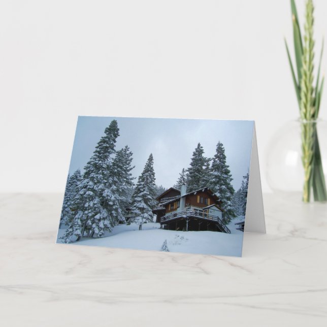 Lake Tahoe Cabin Holiday Card (Front)
