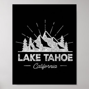 Lake Tahoe California Ca T Shirt Vintage Hiking Re Poster