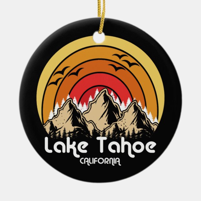 Lake Tahoe,California Ceramic Ornament (Front)
