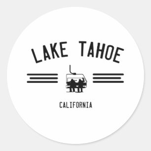 Lake Tahoe California Classic Round Sticker