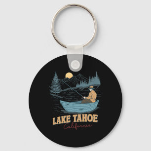 Lake Tahoe California Funny Summer Fishing Camping Key Ring