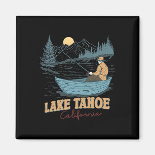 Lake Tahoe California Funny Summer Fishing Camping Magnet