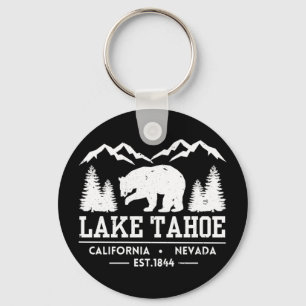 Lake Tahoe - California Grizzly Bear Mountains Key Ring