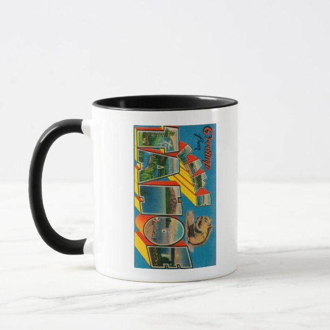 Lake Tahoe, California - Large Letter Scenes Mug (Left)