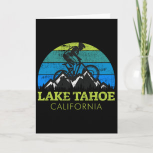 Lake Tahoe California Mountain Biking Mtb Vintage Card