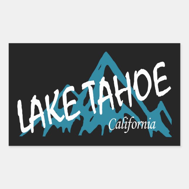 Lake Tahoe California Mountains Rectangular Sticker (Front)