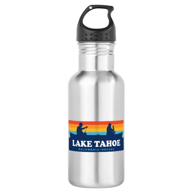 Lake Tahoe California Nevada Canoe 532 Ml Water Bottle (Front)