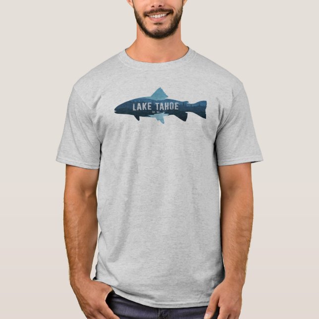 Lake Tahoe California Nevada Fish T-Shirt (Front)