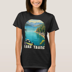 Lake tahoe california nevada mountain hiking skiin T-Shirt