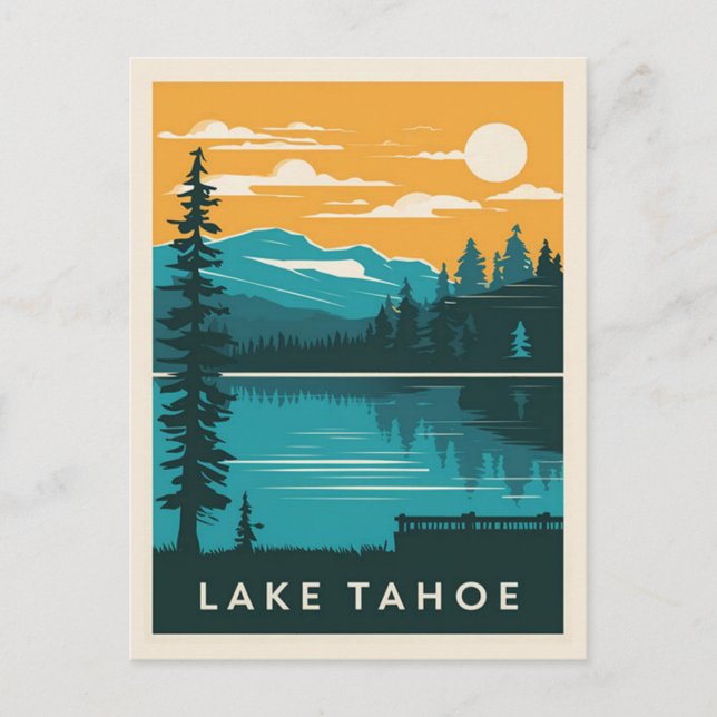 Lake Tahoe California Nevada Postcard (Front)