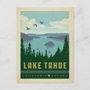 Lake Tahoe California & Nevada Postcard