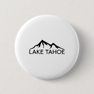 Lake Tahoe California Nevada Skiing  6 Cm Round Badge